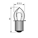 Indicatie- en signaleringslamp Vezalux P13.s 11x30 torch